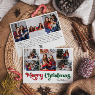 Cartes Pour Fêtes Annuelles Classique simple Joyeux Noël Huit Photo