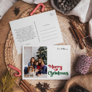 Cartes Pour Fêtes Annuelles Classique simple joyeux Noël une photo