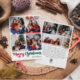 Cartes Pour Fêtes Annuelles Classique Simple Joyeux Noël Vertical 7 Photo