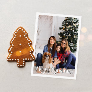 Cartes Pour Fêtes Annuelles Classique simple Joyeux Noël Vertical pleine photo