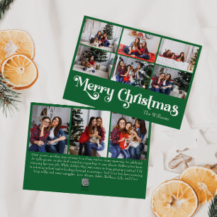 Cartes Pour Fêtes Annuelles Classique Simple Vert Joyeux Noël Neuf Photo