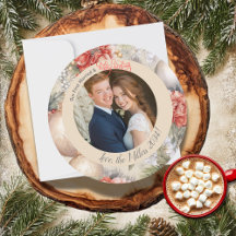 Classy Circle Notre première photo de Noël Mariée
