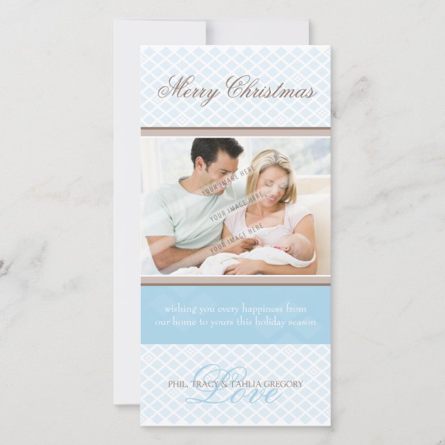 Cartes Pour Fêtes Annuelles CLASSY HOLIDAY PHOTOCARD :: diamants doux 5 (Devant)