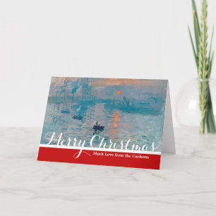 Cartes Pour Fêtes Annuelles Claude Monet Impression Lever de soleil Français
