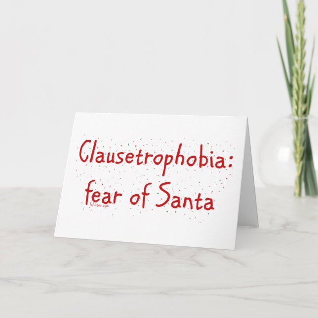 Cartes Pour Fêtes Annuelles Clausétrophobie (Devant)