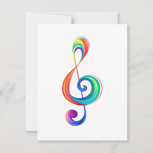 Cartes Pour Fêtes Annuelles Clé arc-en-ciel