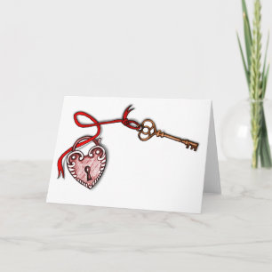 Cartes Pour Fêtes Annuelles Clé de mon coeur