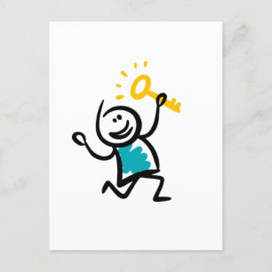 Cartes Pour Fêtes Annuelles Clé dorée