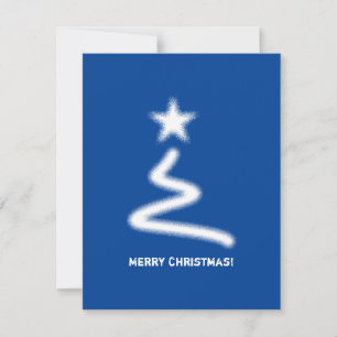 Cartes Pour Fêtes Annuelles Clean White Entreprise QR Code Arbre de Noël