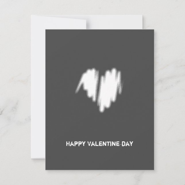 Cartes Pour Fêtes Annuelles Clean White Entreprise QR Code Heart Love (Devant)