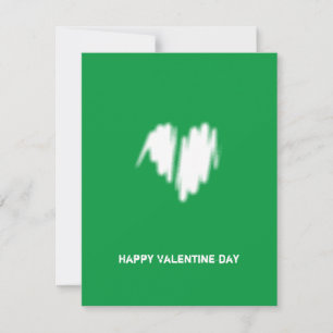 Cartes Pour Fêtes Annuelles Clean White Entreprise QR Code Heart Love