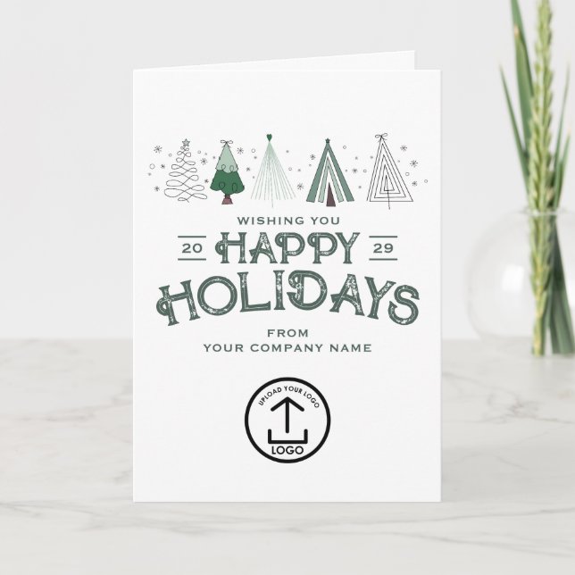 Cartes Pour Fêtes Annuelles Clients de Noël d'affaires Whimsical (Devant)