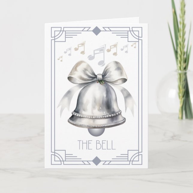 Cartes Pour Fêtes Annuelles Cloche de Noël (Devant)