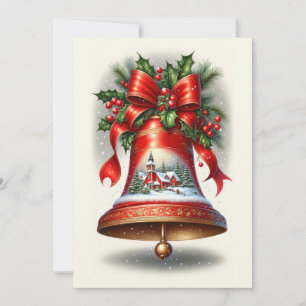 Cartes Pour Fêtes Annuelles Cloche de Noël Yuletide