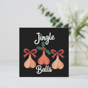 Cartes Pour Fêtes Annuelles Cloches à grelots humour adulte sarcasme Noël 