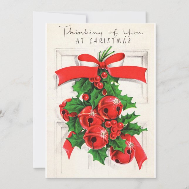 Cartes Pour Fêtes Annuelles Cloches de Noël anciennes (Devant)