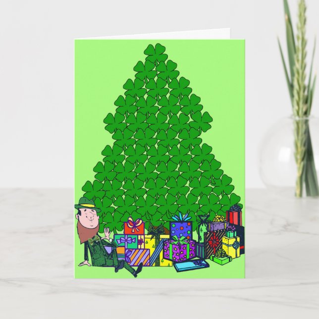 Cartes Pour Fêtes Annuelles Clover de Noël (Devant)