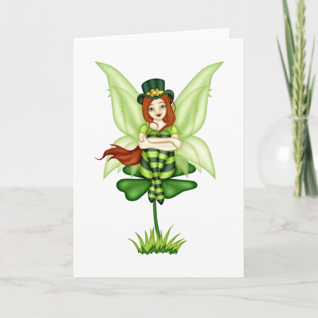 Cartes Pour Fêtes Annuelles Clover Fairy (Devant)