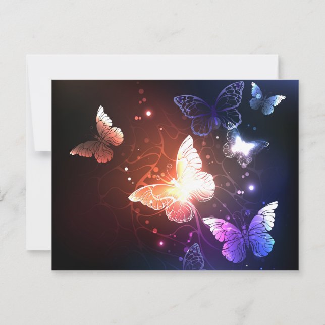 Cartes Pour Fêtes Annuelles Clowing Night Butterflies (Devant)
