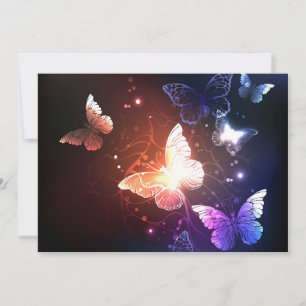 Cartes Pour Fêtes Annuelles Clowing Night Butterflies