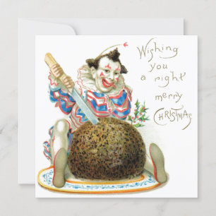 Cartes Pour Fêtes Annuelles Clown de Noël Vintage