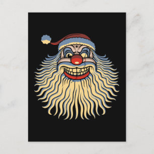 Cartes Pour Fêtes Annuelles Clown effrayant de Père Noël