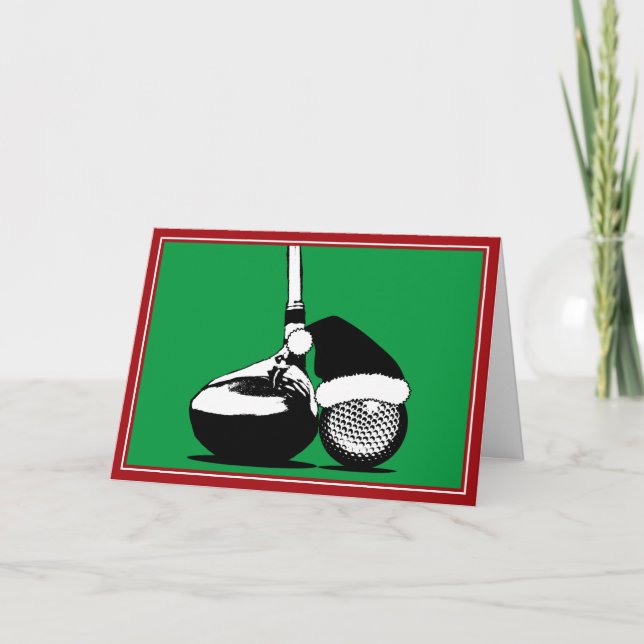 Cartes Pour Fêtes Annuelles Club de golf de Noël et bal (Devant)