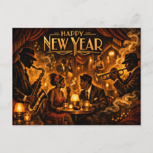 Cartes Pour Fêtes Annuelles Club de Jazz des Années Folles Nouvel An