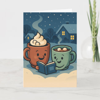 Cartes Pour Fêtes Annuelles Club de lecture Hot Cocoa - Frost & Cheer