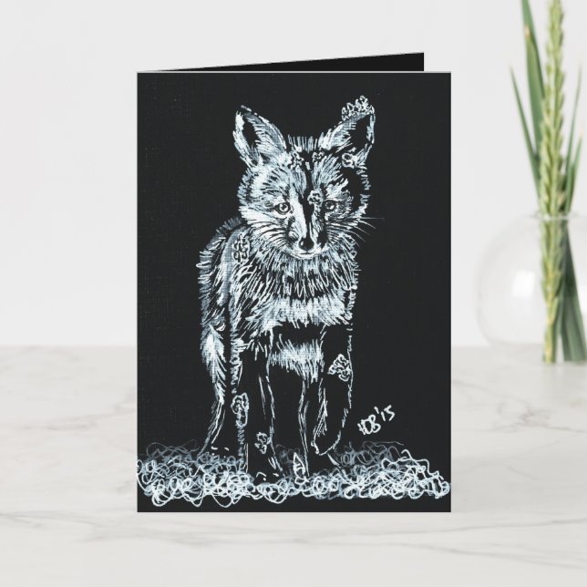 Cartes Pour Fêtes Annuelles Club de renard de neige (Devant)