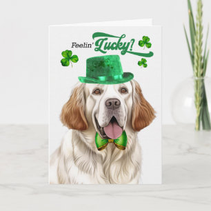 Cartes Pour Fêtes Annuelles Clumber Spaniel Chien Chanceux Saint Patrick
