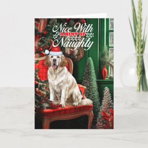 Cartes Pour Fêtes Annuelles Clumber Spaniel Père Noël Christmas Chien Naughty
