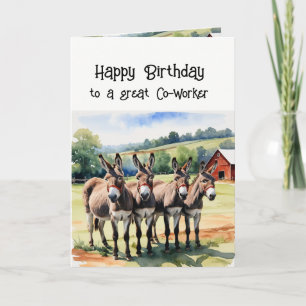 Cartes Pour Fêtes Annuelles Co-travailleur d'anniversaire de tous nous Animal
