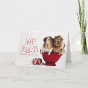 Cartes Pour Fêtes Annuelles Cobayes avec la boule de Noël