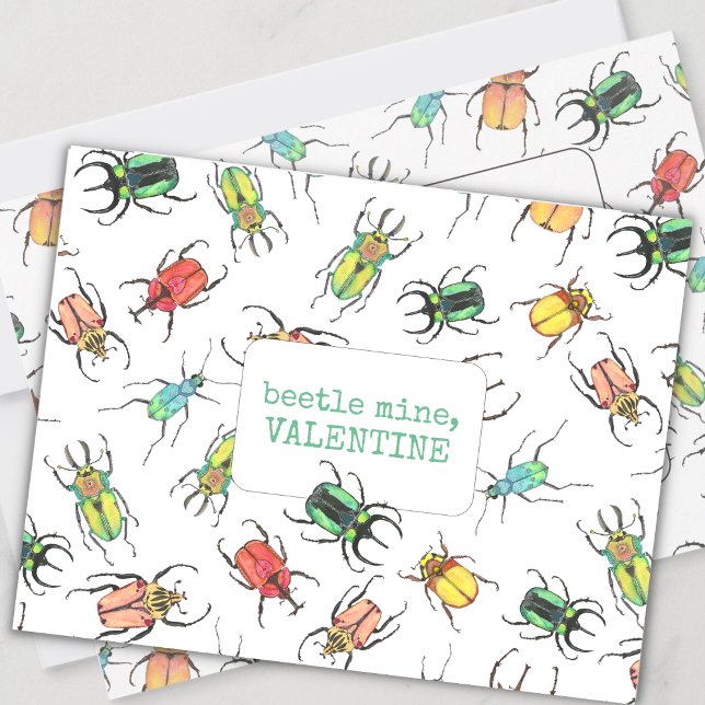 Cartes Pour Fêtes Annuelles Coccinelle Mine Mon Amour de la Saint-Valentin (Créateur téléchargé)