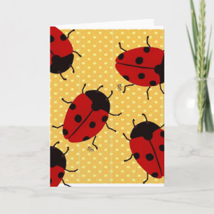 CARTES POUR FÊTES ANNUELLES COCCINELLES