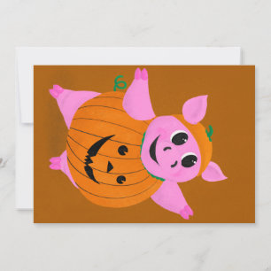 Cartes Pour Fêtes Annuelles Cochon de citrouille