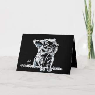Cartes Pour Fêtes Annuelles Cochon de neige