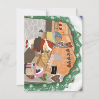 Cartes Pour Fêtes Annuelles Cochons d'Inde au marché de Noël