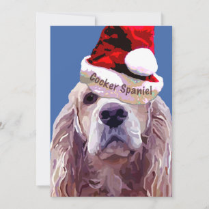 Cartes Pour Fêtes Annuelles Cocker de Noël Spaniel Grt Card Pack