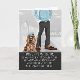 Cartes Pour Fêtes Annuelles Cocker Spaniel et Papa pour la fête des Pères