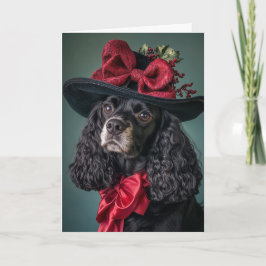 Cartes Pour Fêtes Annuelles Cocker victorien Noël espagnol