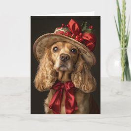Cartes Pour Fêtes Annuelles Cocker victorien Noël espagnol