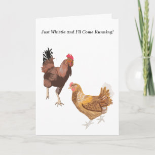 Cartes Pour Fêtes Annuelles Cockerel et Poulet Valentine's