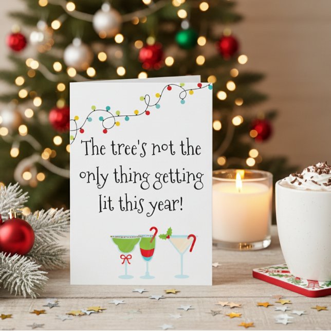 Cartes Pour Fêtes Annuelles Cocktail amusant Fête de la boisson Noël (Créateur téléchargé)