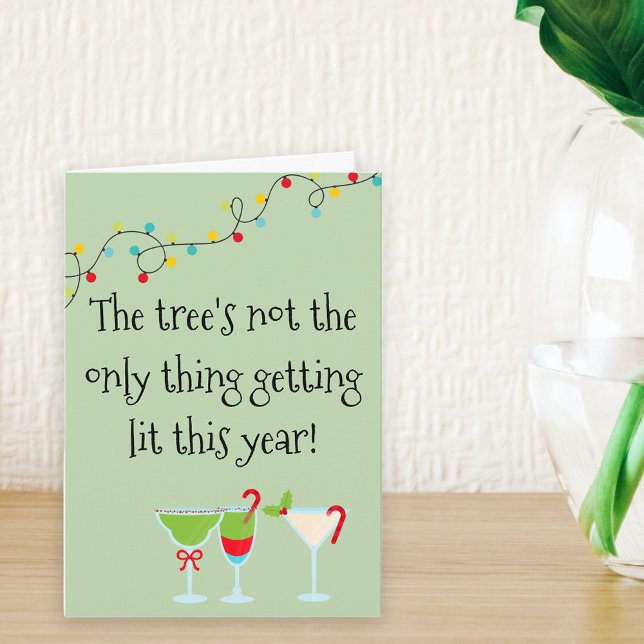 Cartes Pour Fêtes Annuelles Cocktail amusant Fête de la boisson Noël (Créateur téléchargé)