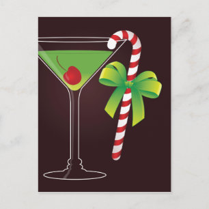 Cartes Pour Fêtes Annuelles Cocktail sucre de canne Noël