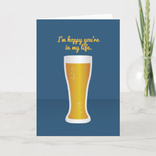 Cartes Pour Fêtes Annuelles Cocktail Valentine : Je suis de houblon vous ai