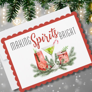 Cartes Pour Fêtes Annuelles Cocktails Festifs Faisant Des Esprits Lumineux À C