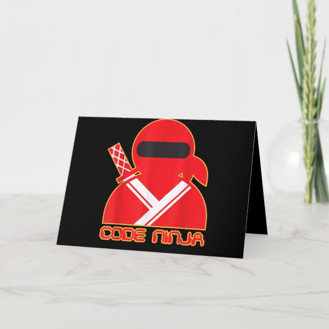 Cartes Pour Fêtes Annuelles Code Ninja Computer Coding Engineer Funny Lovers (Devant)